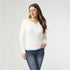 Lucy Long Sleeve Baby Ribbed Tee - Ivory - Final Sale